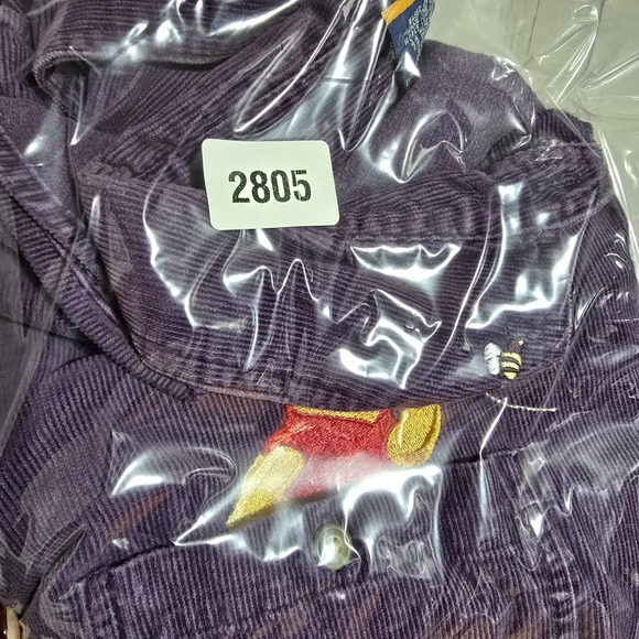 Disney Pooh Tiger Woman Purple Corduroy Button Up Shirt Sz‎ 26W/28w Vintage Y2K - Picture 10 of 10